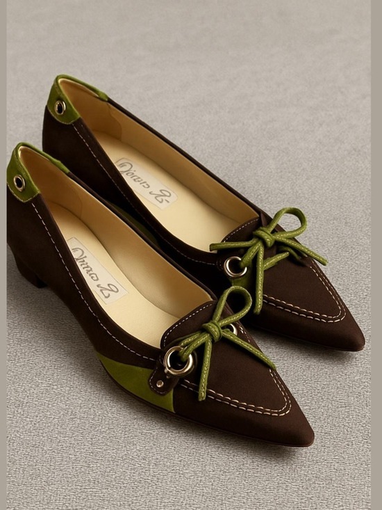 Diane B Shoes - Women’s Diane B Milano Suede Green Brown Shoes Vintage Italy 38.5 Used